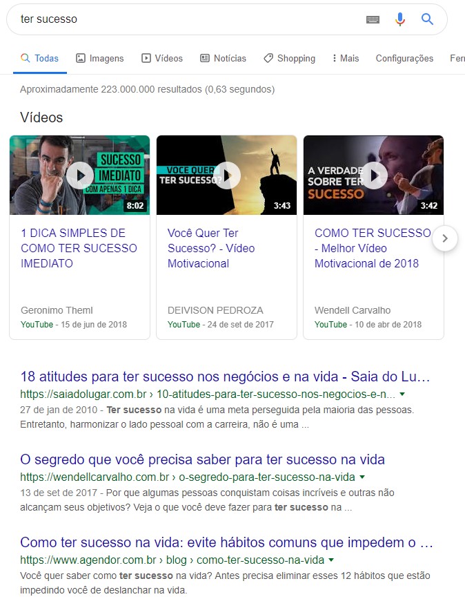 o que é sucesso