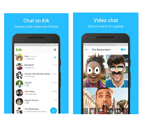 conversa online com o kik