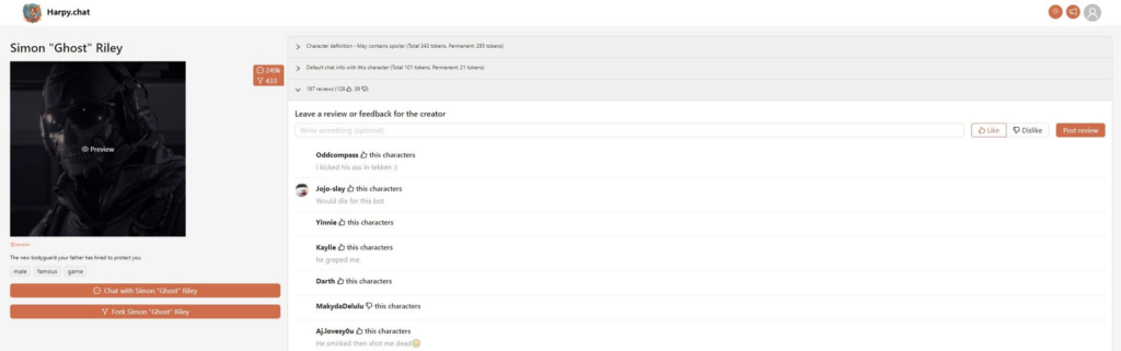 interface da ferramenta de IA