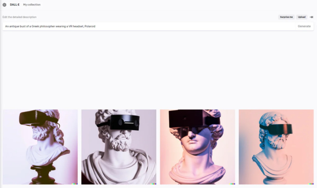 O DALL-E 2 pode reproduzir o estilo de imagem de diferentes câmeras, aqui o estilo Polaroid.