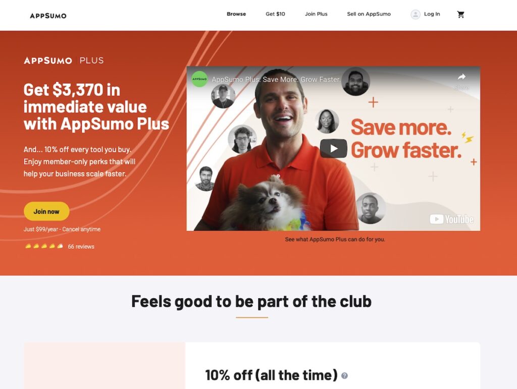 Recurso AppSumo Plus